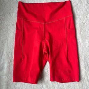 The North Face Red Biker Shorts Women Size Large